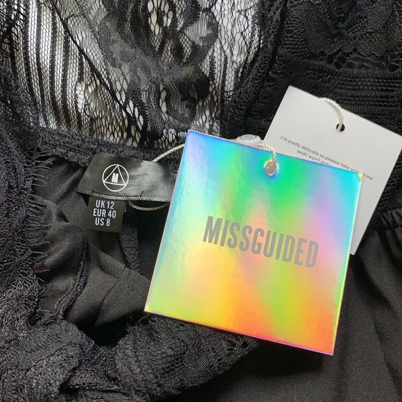 Black Jumpsuit with Lace Chest Detailing (Size: 8) - Picture 4 of 5